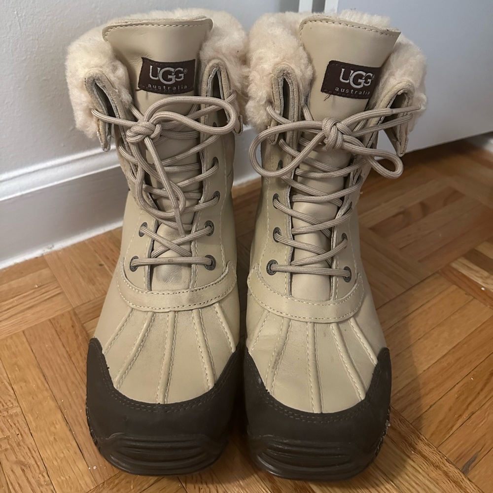 Cream Ugg Snow Boots